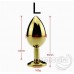 Gold Kırmızı Taşlı Metal Anal Tapa Large